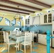 地中海小别墅餐厅吊顶装修效果图