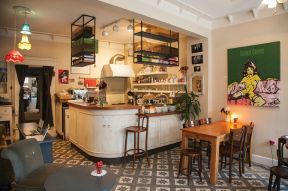 欧式咖啡店收银台装修效果图片