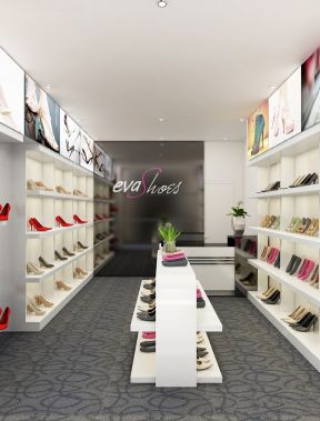 小型鞋店鞋柜设计装修效果图 