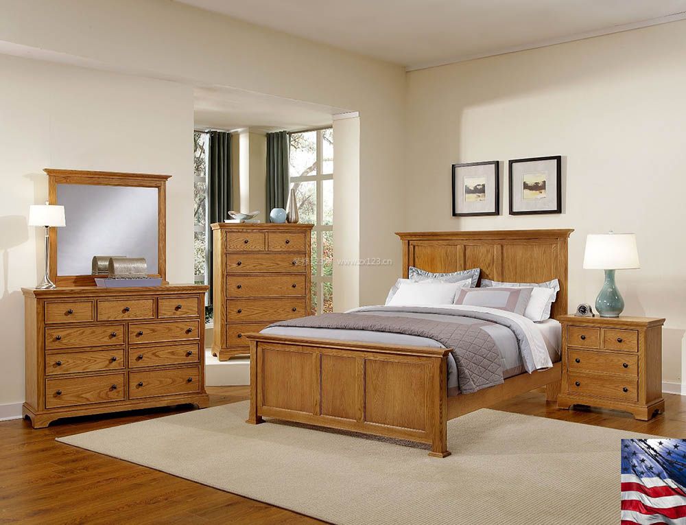 单身卧室实木家具设计图