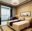 中式家装卧室窗帘效果图