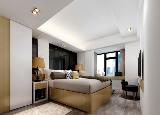 现代100平米两室两厅户型卧室装修效果图