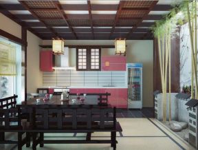 日式小户型 餐厅厨房一体吊顶