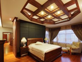 卧室实木家具图片 美式别墅设计