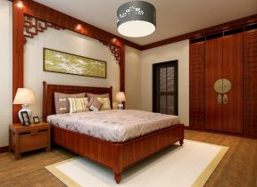 卧室实木家具图片 简约中式风格装修效果图片