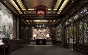 现代中式餐厅 中式大堂吊灯效果图