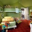 现代小男孩儿童房绿色墙面装修效果图片