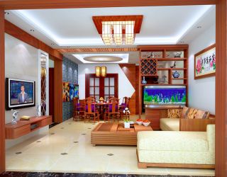 中式家装风格小户型客厅沙发图片