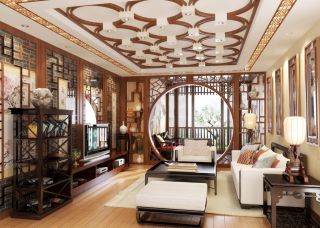 中式室内设计小户型客厅沙发效果图片