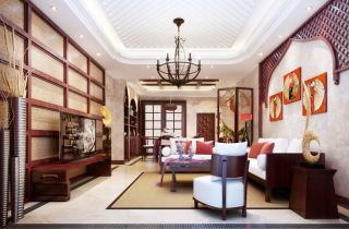 中式家装小户型客厅沙发图片