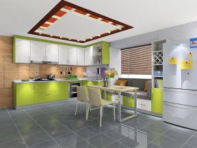 绿色厨房 现代装修风格