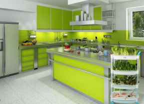 绿色厨房 现代简约装修风格