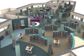 现代书馆设计 现代图书馆装修案例