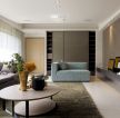 现代简约客厅布置布艺沙发装修效果图片