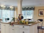 现代美式乡村风格厨房飘窗窗帘装修效果图片