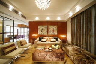欧式奢华家装客厅沙发背景墙装修效果图