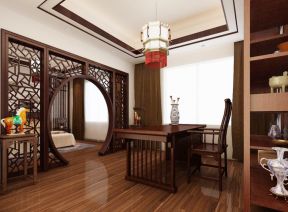 中式书房设计书柜装修效果图片