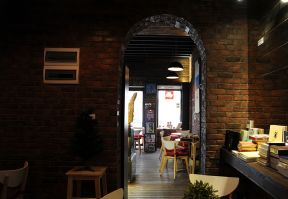 小型咖啡厅效果图 装饰门洞