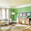 小户型老房家装客厅绿色墙面装修设计效果图片