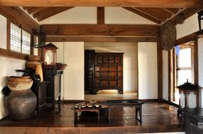 中式家装小户型老房客厅设计效果图