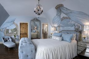 卧室家具效果图 地中海混搭风格装修图片