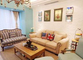 美式风格家装设计客厅组合沙发装修效果图片