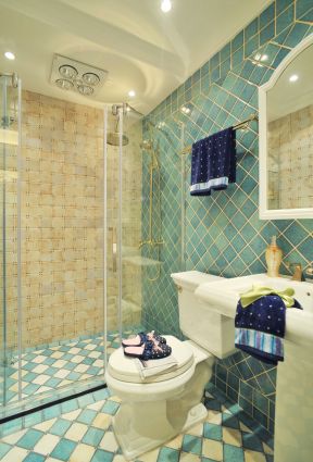 现代欧式风格设计卫生间瓷砖颜色 