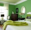 简约风格卧室绿色墙面装修效果图片