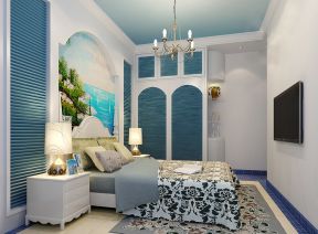 卧室家具摆放设计图 简约地中海风格