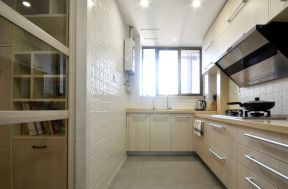 宜家厨房设计米白色瓷砖