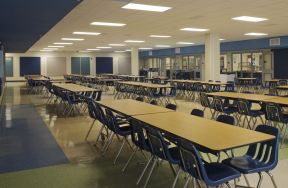 学校食堂装修效果图2023图片