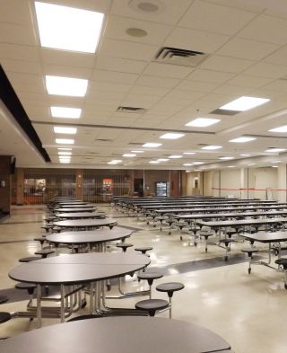 学校大型食堂设计效果图大全