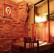 小型饭店室内墙砖墙面装修效果图片