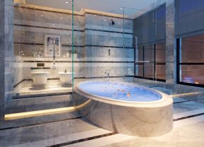 别墅现代简约风格 浴室设计效果图