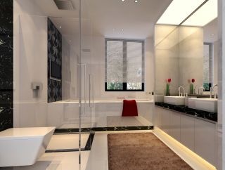 别墅现代简约风格卫生间浴室装修图