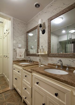 洗手间大理石台面装修效果图片