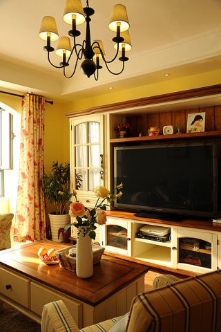 地中海家装家庭客厅电视墙