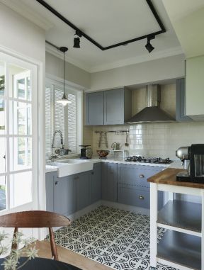 开放式厨房橱柜颜色效果图片