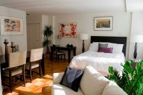小户型客厅卧室一体装修图 现代家装风格