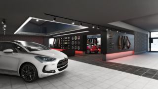 汽车展厅设计白色地砖装修效果图片