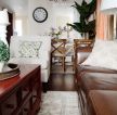 美式室内客厅设计真皮沙发装修效果图片