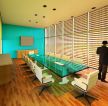 会议室深黄色木地板装修设计效果图片