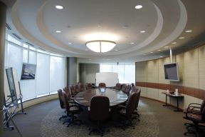 会议室圆形吊顶设计效果图欣赏
