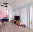 简约地中海风格25平米客厅电视墙家装设计