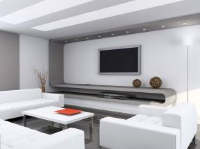 25平米客厅电视墙家装设计 现代简约式
