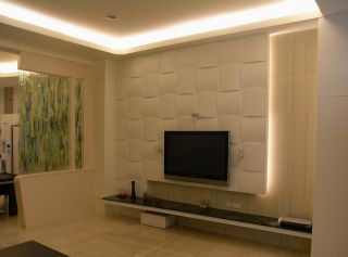 25平米简约家装客厅电视墙设计