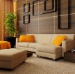 现代小户型客厅风格沙发背景墙装修效果图片