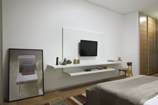 现代家居卧室简约电视背景墙设计效果图