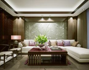 中式家居客厅 中式壁纸装修效果图片
