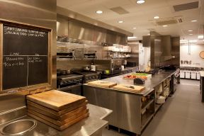 餐馆厨房装修效果图 现代北欧风格效果图